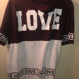 3X love hooded shirt